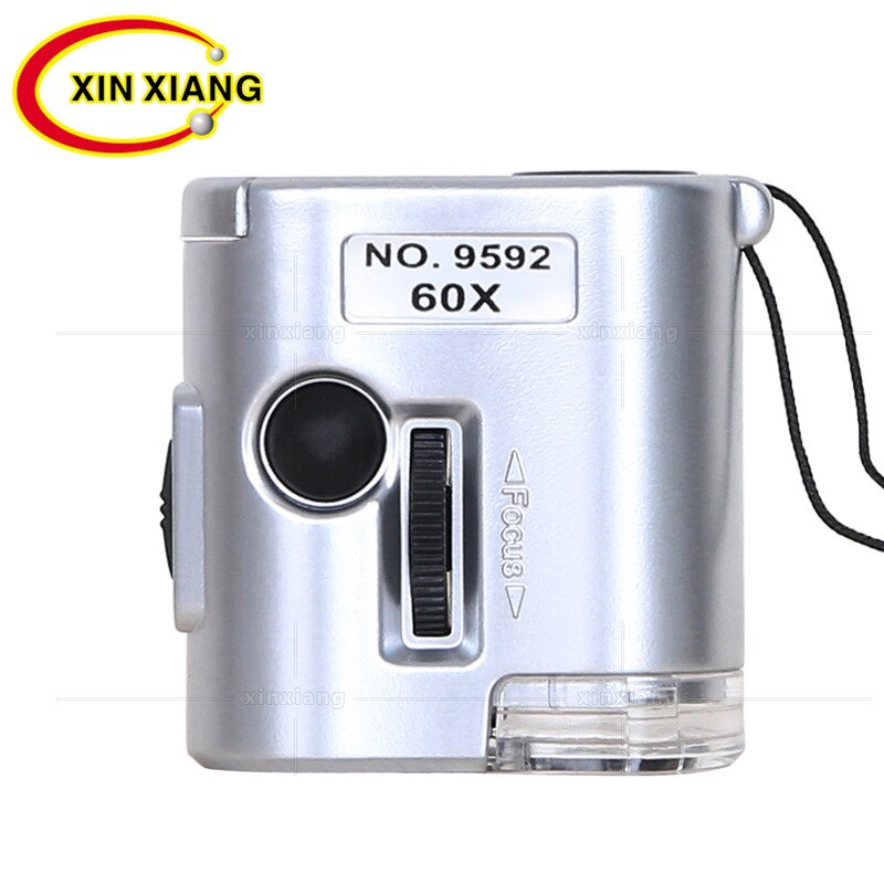 60X Handheld Illuminated Magnifier Lamp Portable Magnifying Glass With LED Mini Jewelry Loupe Backlit Magnifer Lighted Lupa