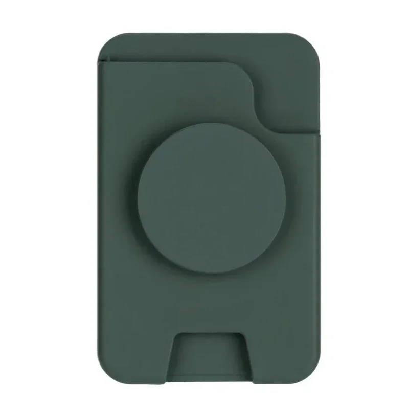 Voor Magsafe Card Wallet Case Voor iPhone 17 16 15 14 13 12 Pro Max 2 in 1 Sterke magnetische kaarthouder Zak met uitbreidbare standaard: green