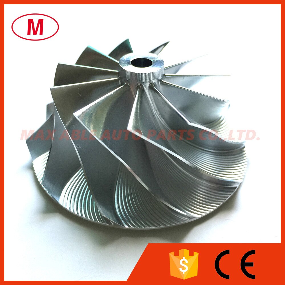 CT26 48.30/64.89mm 11+0 blades Forward Turbo Billet Compressor wheel/Aluminum 2618/ Milling compressor wheel for TOYO*TA