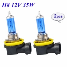 Halogenlampe H8 12V 35W Super Weiß 5000K Quarz Glas Xenon Dunkelblau Auto Scheinwerfer 2 Stck