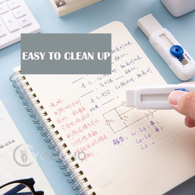 M&amp;G Push-Pull Lock Pencil Eraser Press Eraser Rubber Student Supplies Writing School Stationery for Kids Student Drawing