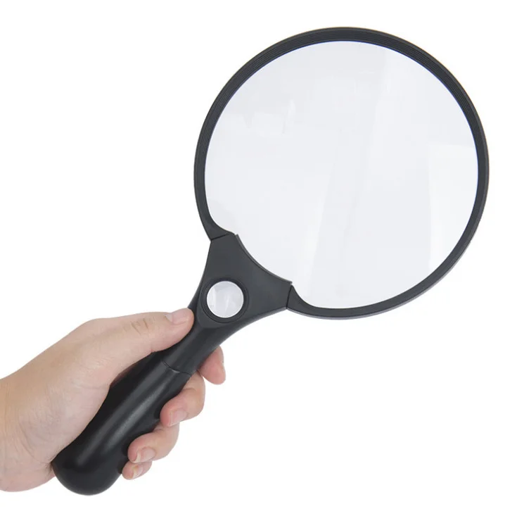 137mm 3LED Magnifier - 2X/4X/25X Lens for Reading, Inspection Crafts Large Handheld Lighted Magnifying Glass