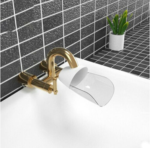 Tap Extension Device Bath Water Faucet Extender Kid Cartoon Hand Washing Guider Silicone Spout Cover Kids Bath Safety Protector: white