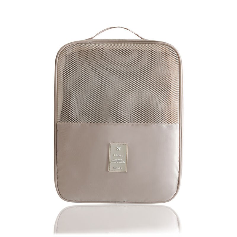 Travel Waterproof Shoe Bag Men and Women Clothing Luggage Accessories Storage Portable Pluggable: Khaki