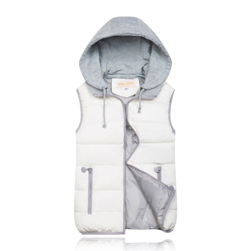 Dames winddicht warm vest dames slim vest dames mouwloos winterjack ultralicht wit vest: Wit / Ik