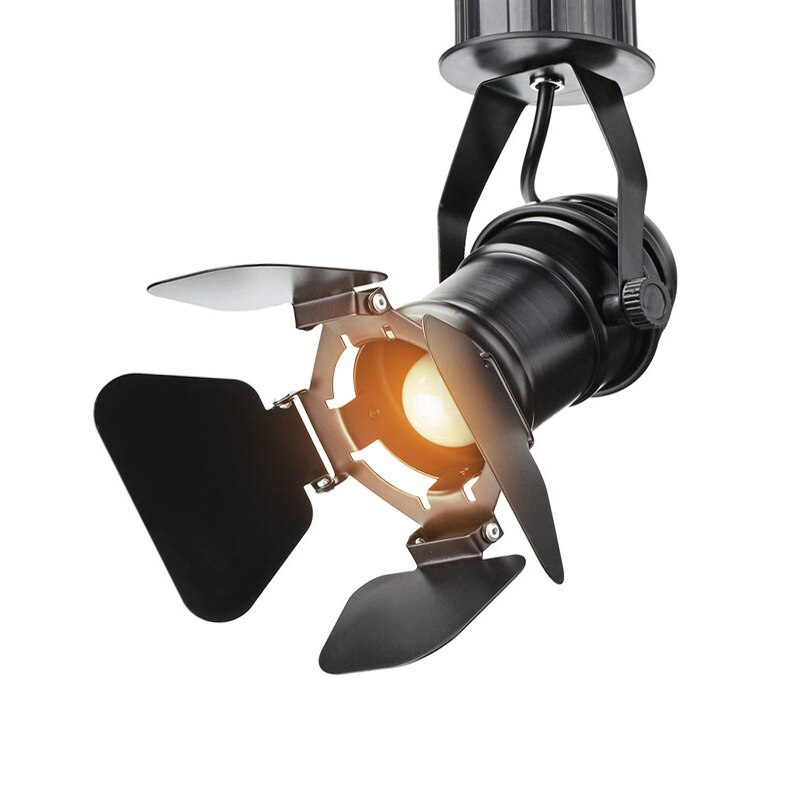 110V/220V Retro Industrial LED Spotlight E27 Bulb Indoor Ceiling Lamp for Clothing Store Cafe Bar Art Exhibition Studio Decor