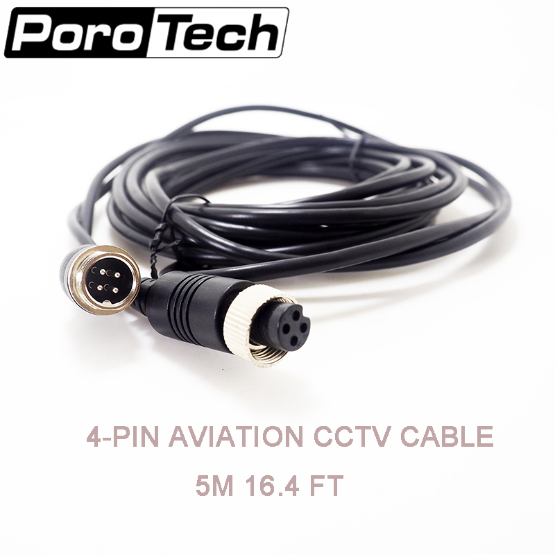 AC-5M 5 stks/partij Luchtvaart Kabel 4-Pin Luchtvaart Extension Connector Video Audiokabel Vier Core Video Premium Kabel voor CCTV Camera