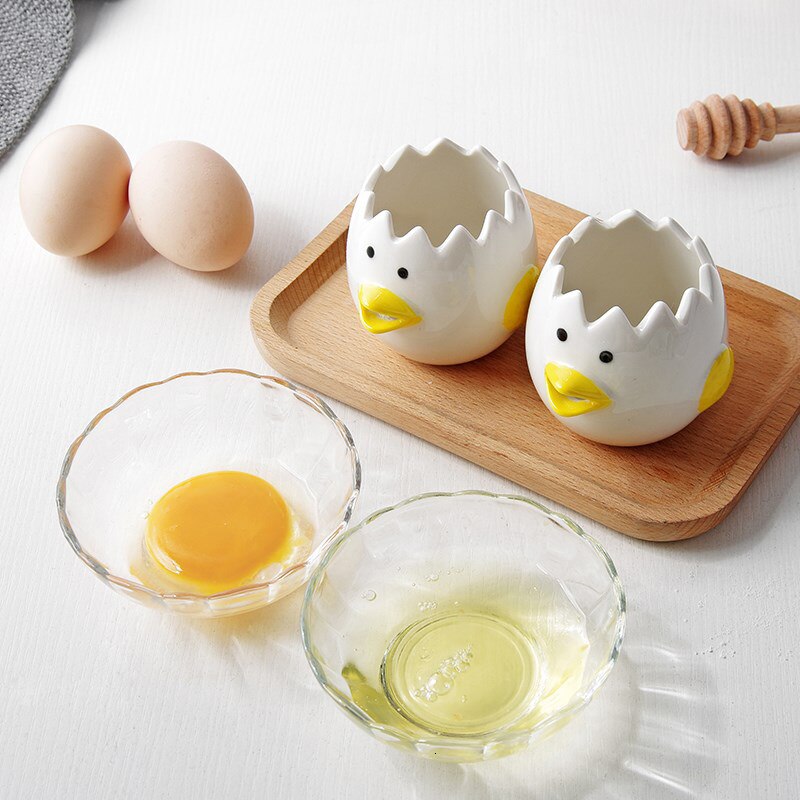 Creativo di Ceramica Separatori Tuorlo Albume Tuorlo D'uovo Separatore Bianco Strumenti Di cottura Strumento Di uso Domestico Da Cucina Essenziale gadget Da Cucina