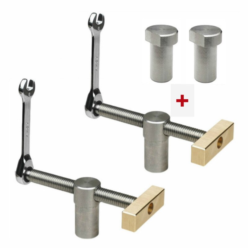 Woodworking Bench Dog Brake Inserts Workbench Fast Fixed Clip Clamp Brass Fixture Vise for 3/4" and 20mm Dog Holes: 2 set / for 19mm 0.75inch