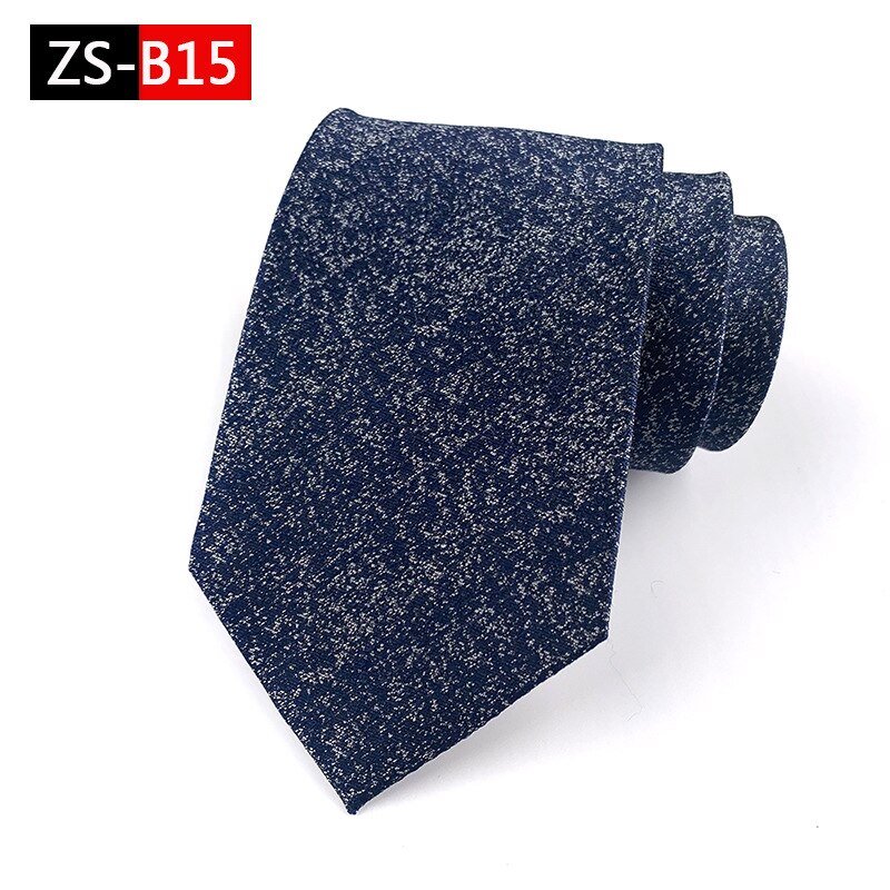 100% Silk Men's Ties 9cm Business Blue Leisure Wedding Groom Neckwear Necktie Formal Gravata Father's Day: ZS-A15