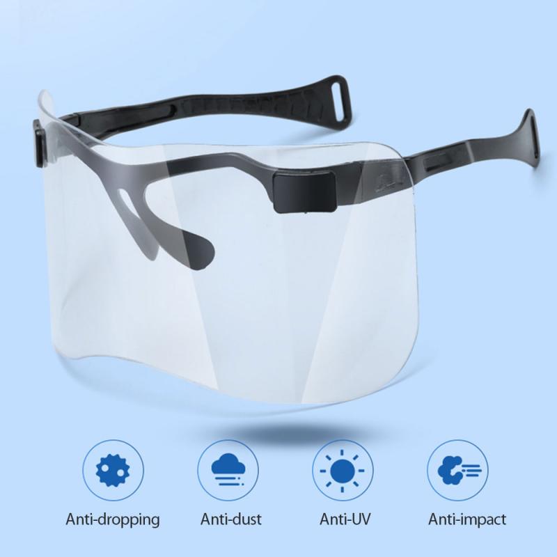 1Pc Gezicht Shield Voor Volwassenen Transparante Bril Mode Een Stuk Oversized Lens Bril Volgelaatsmasker Facial masker Cover