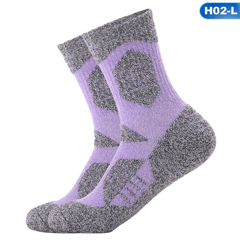 Ladies Outdoor Hiking Running Hiking Socks Mid-tube Sports Socks-pink Green Purple Orange Sky Blue Pink M(35-38)/L(39-42): H02-L