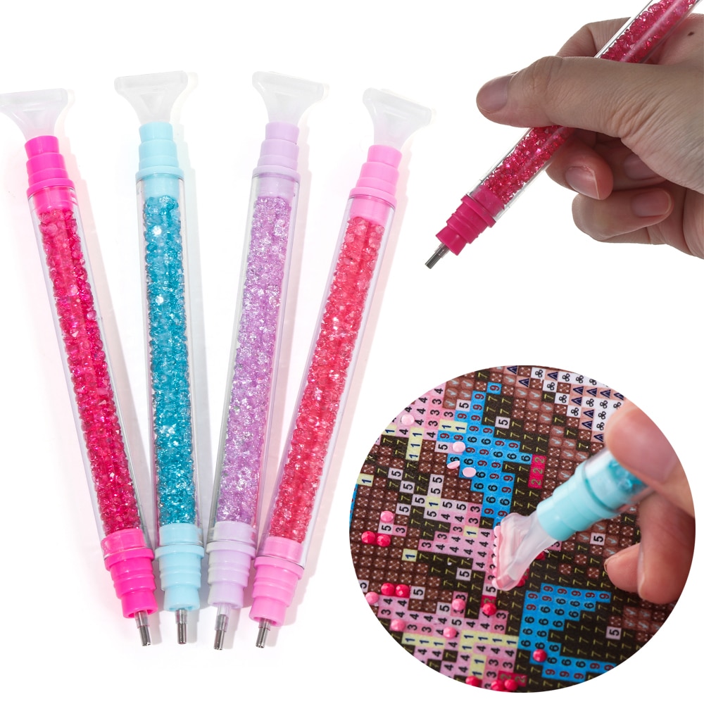 1set Double Head Point Drill Pen Crystal 5D Diamond Painting DIY Arts Crafts Cross Stitch Embroidery Sewing Handmade Accessories