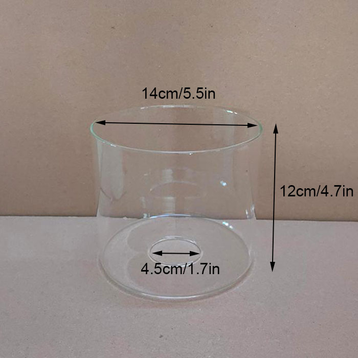 Clear White Cylinder Glass Lamp Shade Replacements for Lighting Fixtures, Frosted Glass Lampshade for E27 Wall Sonces Chandelier: short clear