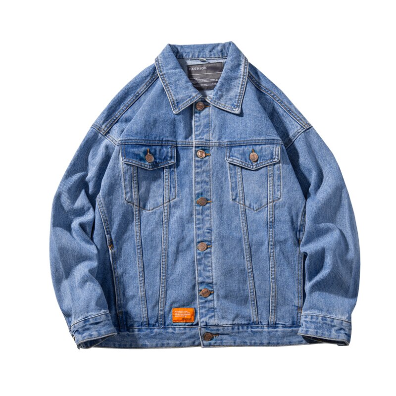 Plus Size M-5XL Classic Men's Denim Jacket Autumn Simple Jacket Stretch Locomotive Hip Hop Casual Jacket Trend Denim Jacket