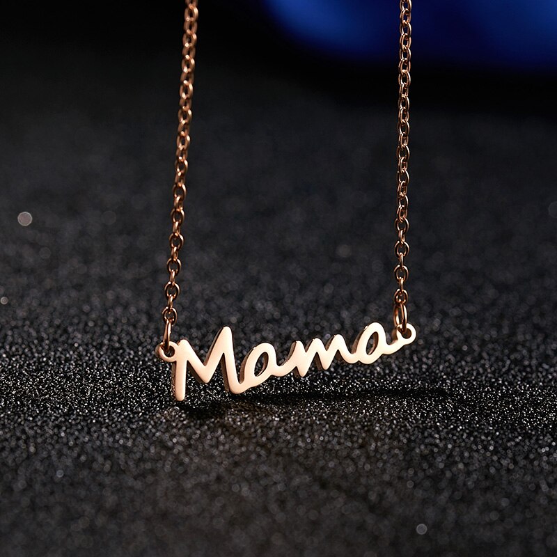 2022 Mother&#39;s Day Necklace Jewelry for Women Pendant Chain Mama Mom Child Kids Charm Christmas Choker Collier Femme: Style 8