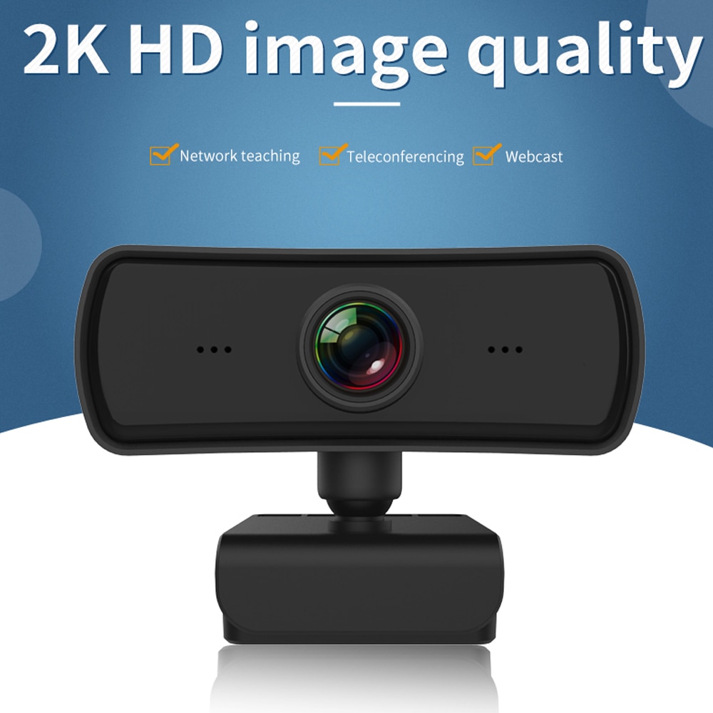 2K 1080P Webcam Hd Computer Pc Webcamera Met Microfoon Draaibare Camera 'S Voor Live-uitzending Video Bellen Conferentie Werk