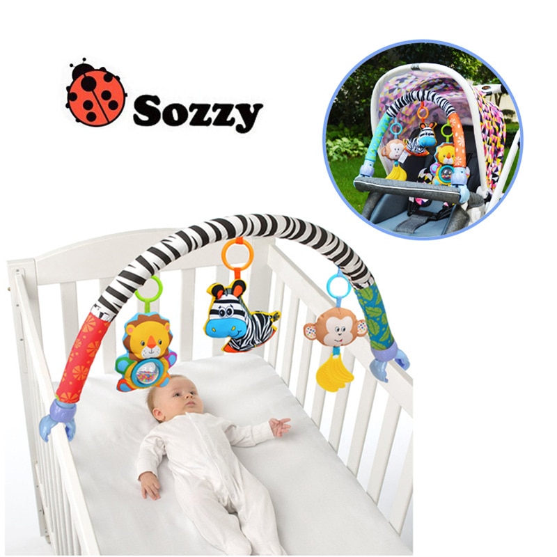 1 stücke Baby Hängen Baby Zebra Blau Elefant Und rosa Häschen Musik Spielzeug Bett & Kinderwagen Spielzeug Babyrassel