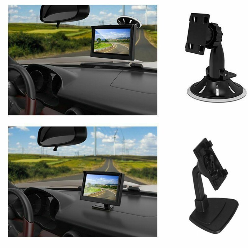 -5 tuuman 800 x 480 tft lcd hd sn -näyttö kahdella kiinnitystelineellä auton peruutuskameralle/peruutuskameralle/dvd/mediasoittimelle