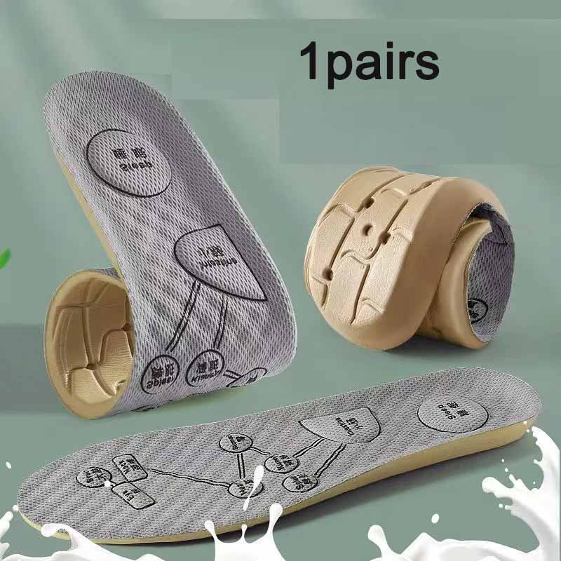 Palmilha de acupressão para pés para homens e mulheres, almofada esportiva respirável macia, palmilha desodorante absorvente de suor, almofadas de sapato: Preto / 0.5