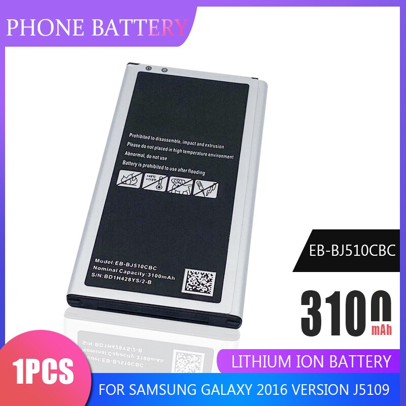 3100mAh EB-BJ510CBC EB-BJ510CBE baterías para Samsung Galaxy J5 edición J5 J510 J510FN J510F J5108 J5109 de la batería del teléfono