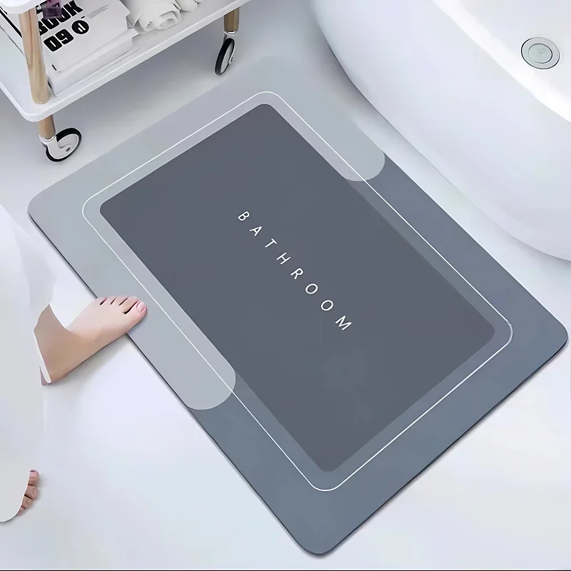 Diatomeeënaarde badmat Rubber Antislip Sneldrogend Superabsorberend Badmat Douchemat - Dunne badmatten voor badkamervloer: Roze / 400MMx600MM