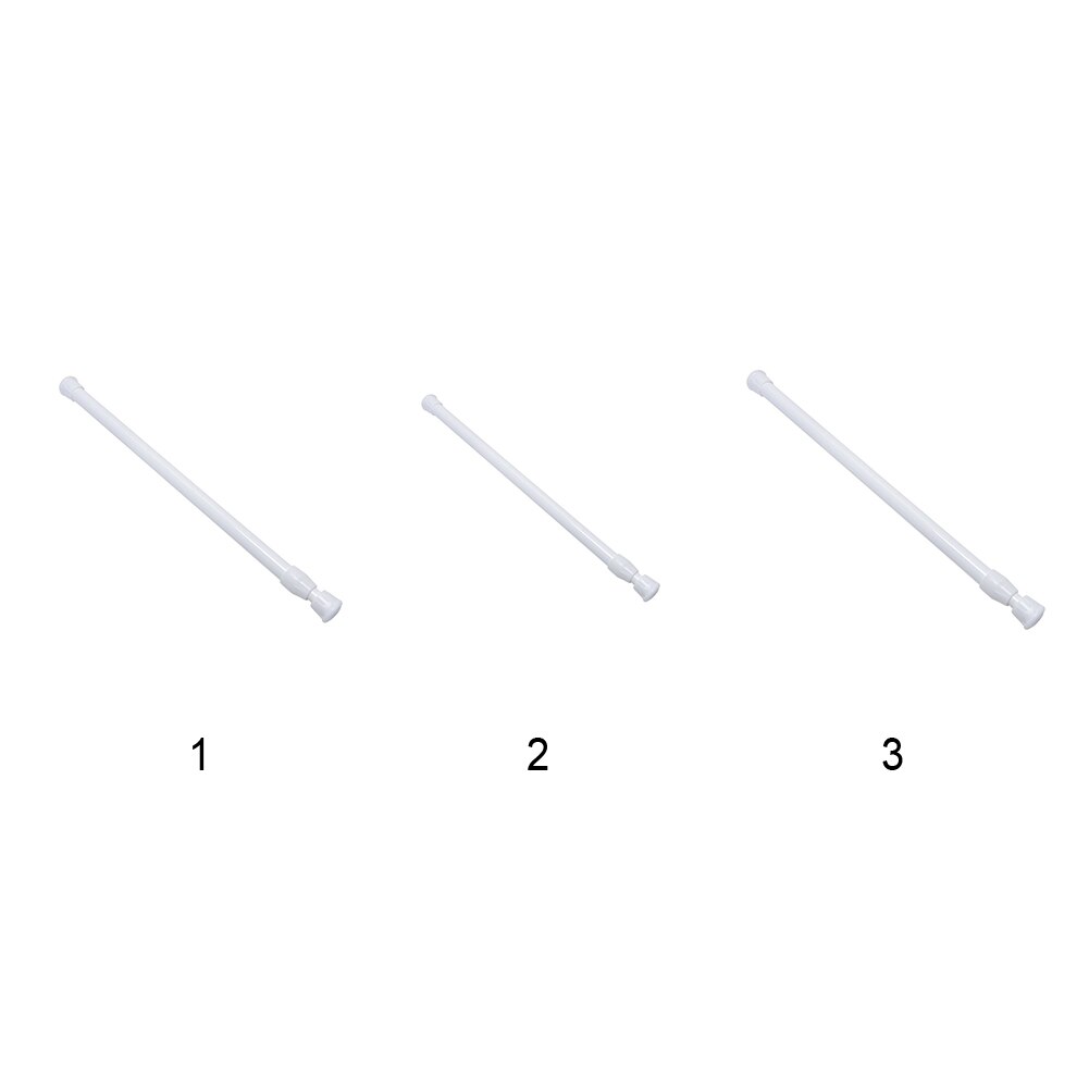 Barra de cortina de ducha redonda de , poste telescópico de tensión extensible de gasa ajustable, 55-90cm