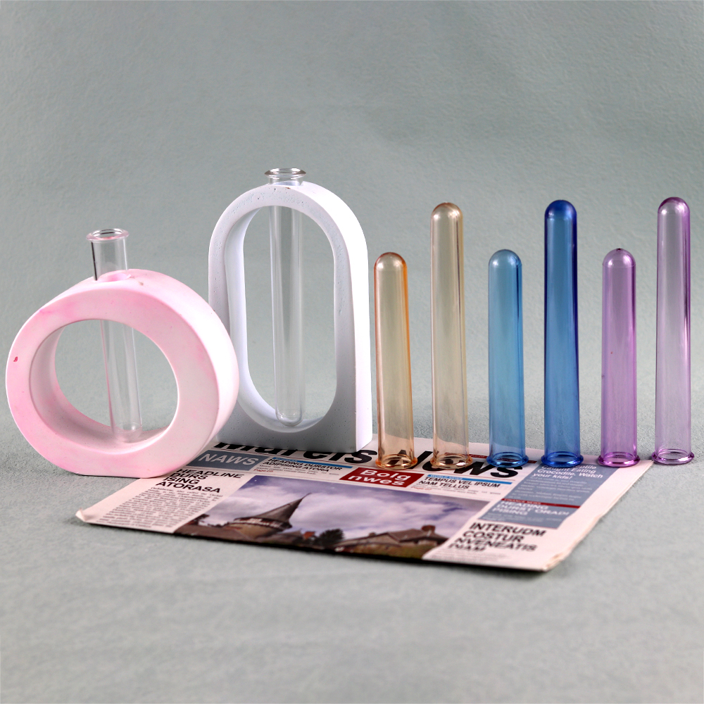 5 stücke Blumen Reagenzglas Vase Acryl Glas DIY Wohnkultur Gips Harz Klar Anzeige-ständer Anlage Inkubator Für Hydrokultur herstellung