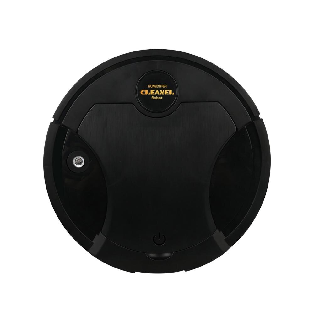 Intelligent Multifunctional Smart Floor Cleaner 5-In-1 Auto Rechargeable Smart Sweeping Robot Dry Wet Sweeping Vacuum Cleaner: Black