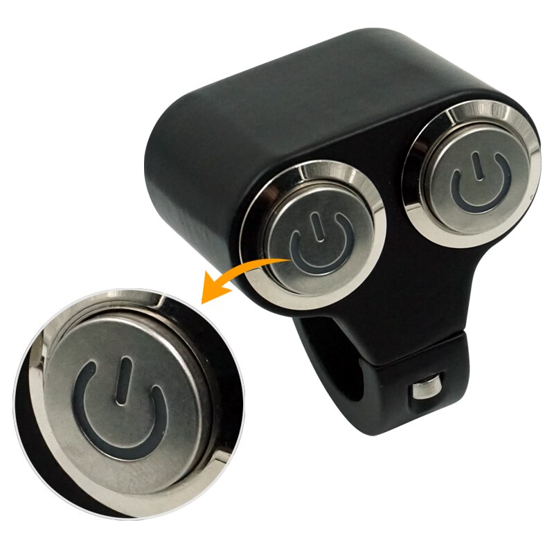22mm 25mm Motorcycle Handlebar Switches ATV Scooter Headlight Hazard Brake Fog Light Switch ON-OFF Dual Control Switch Button