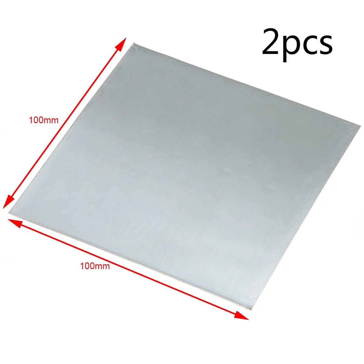 2PCS 100mm x 100mm x 0.2mm science laboratory chemical high-purity pure zinc plate metal zinc plate is durable.