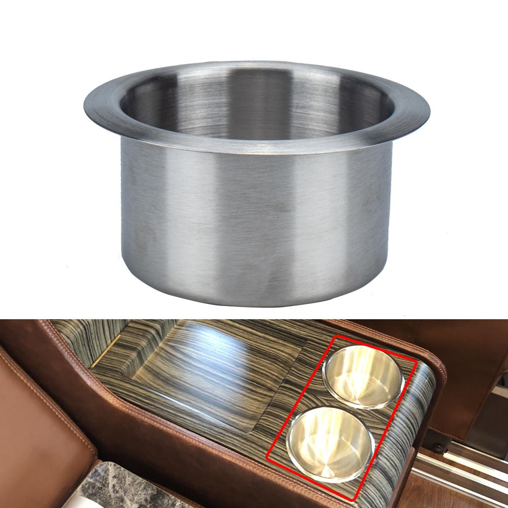 Stainless Steel -in Cup Holder Table Drink Holder for RV Car Truck Camper Automobile Interior Accessories Cup Holders: Default Title