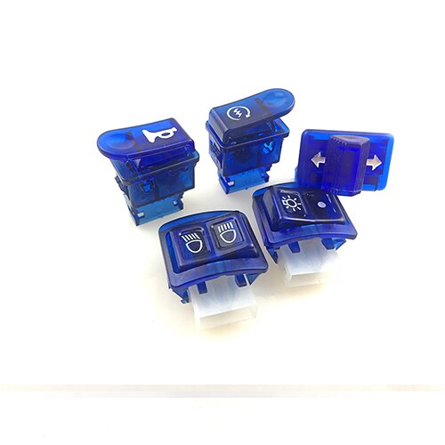 Bouton de démarrage, accessoires, feu arrière de signalisation de moto, loin et klaxon, interrupteur pour HONDA DIO 50 AF18,: Bleu