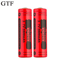 GTF-14500 3.7V 2800mAh Li-Ion Oplaadbare Batterij voor LED Zaklamp Koplamp lithium ion batterijen met lader