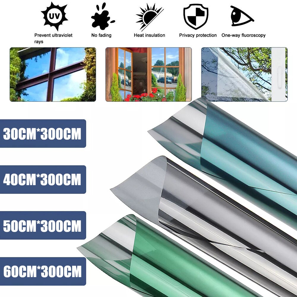 Window Thermal Insulation Privacy Film Transparent UV Infrared Cut Skin Protection Prevents Furniture Walls Fading Window Film
