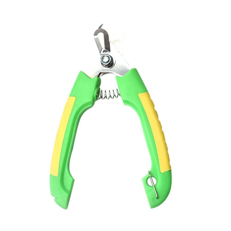 Cats Dogs Stainless Steel Grooming Scissors Nail Clipper with Hanger Cat Dog Claw Cleaning Grooming Scissor with Spring Device