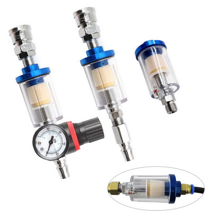 Water-olie-afscheider luchtcompressorfilter voor spuitverf spuitmachine luchtgereedschap  g1/4- draads 12.5mm olie-water-afscheidingsfilter