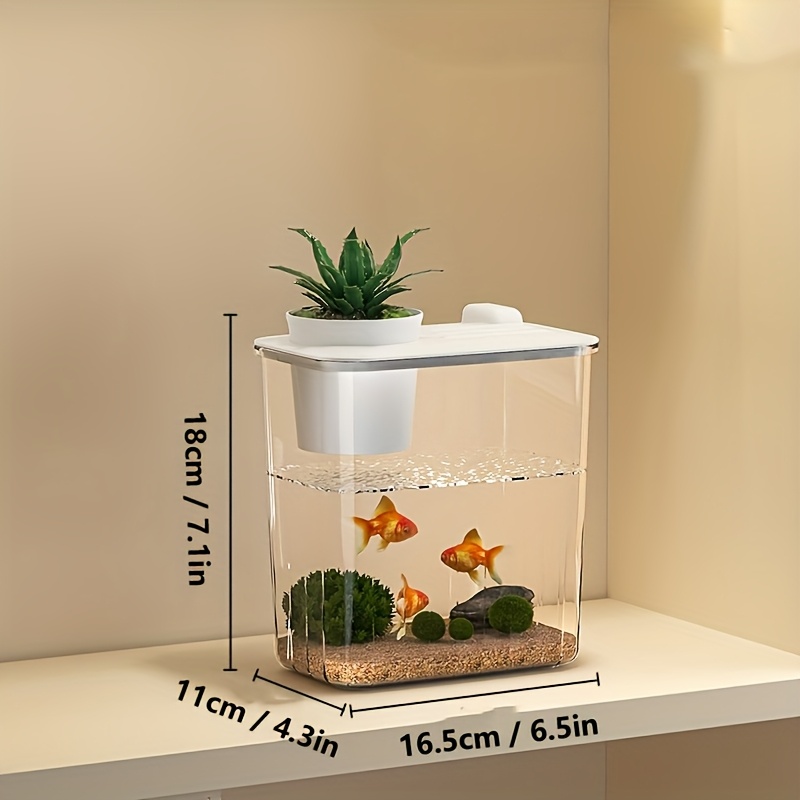 Poisson précieux transparent pour la maison et le bureau, uniquement le poisson précieux ne comprend pas les accessoires décoratifs, élevage, pingouin de bureau, 1 pièce: WHITE