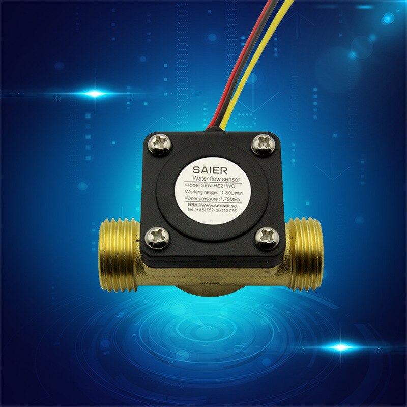DN15 Water Flow Sensor Hal Waterstroom Sensor Water Verbruik Koperen Water Flow Sensor