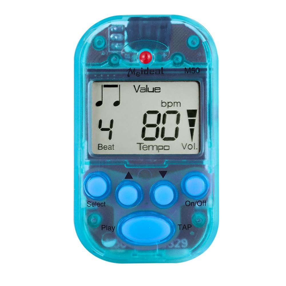 Lcd mini metronom dobbeltkanals clip-on lomme metronom praktisk plast digital beat tempo metronom guitar: Burgunder