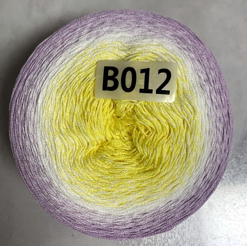 Ovillo de algodón y lino para Tartas, hilo degradado 8 # de encaje Macaron, línea de gelatina de 4 hebras, sección larga teñida, chal de ganchillo, TJ20263, 300G por bola