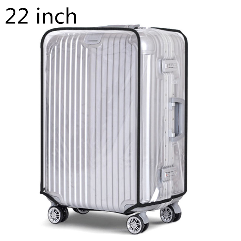 Housse de protection universelle étanche 20 "/22"/24 "/26"/28 "/30" couvercle de valise de protection Transparent pour valise de voyage: 22inch