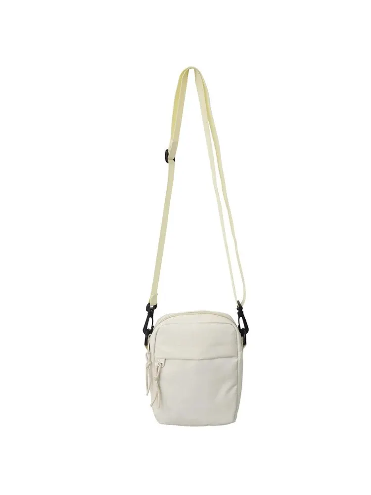 Nylon skuldertaske trendy sports-crossbody-tasker til mænd og kvinder: Beige