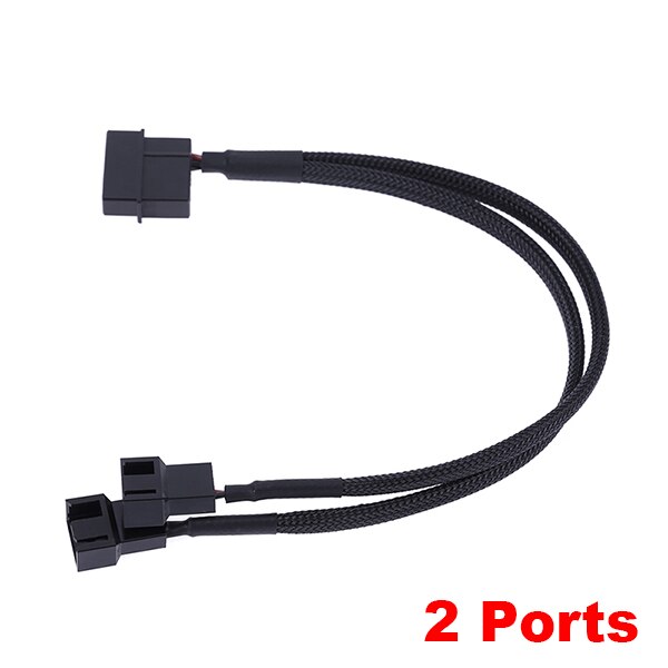 Fi-labs ide molex 4 -nastainen liitin  to 3 -nastainen /4 -nastainen jäähdytin molex-tuulettimen sovitin jakaja virtaholkki kaapeli  (12v vain )-25cm: 2 porttia