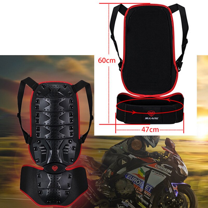 SULAITE Motorcycle Motorcross Bike Rock Climbing Cycling Back Protector Body Spine Armor S M L XL Size