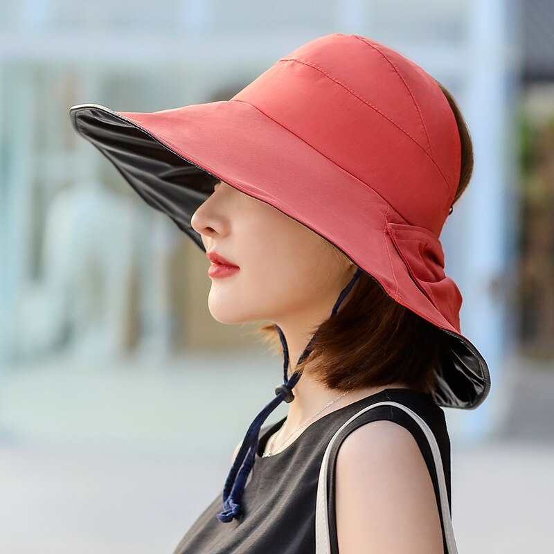 Zomer Hoeden Voor Vrouwen Lente Zomer Brede Rand Zonder Top Zon Hoeden Strik Cap Paardenstaart Hoed
