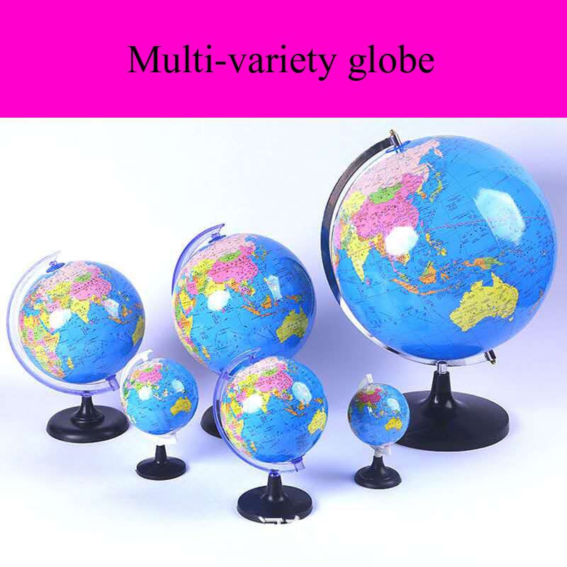 8.5cm Rotary World Globe Model Globe World Map Geography Educational Toy With Stand School Teaching Supplies Aids Students Kids