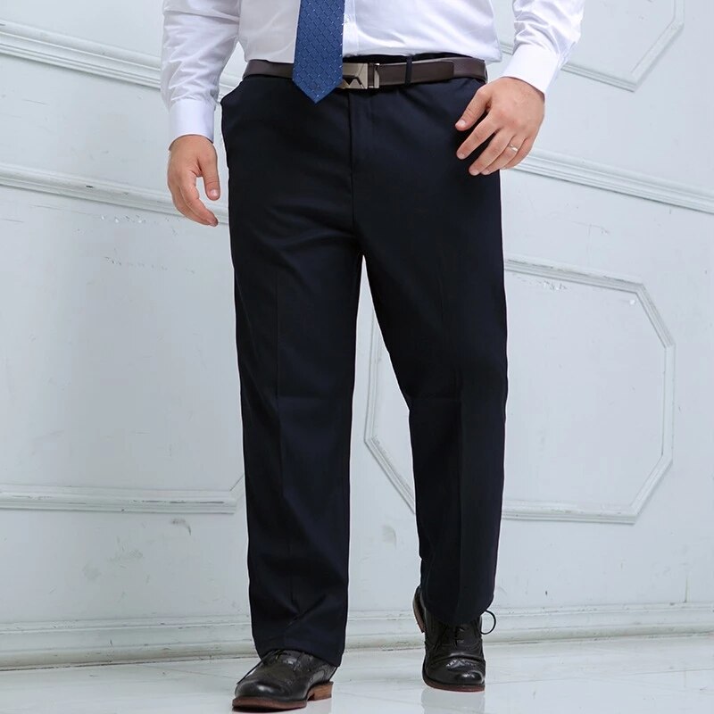 Pantalones de traje formales para hombre, Pantalones rectos de negocios de talla grande 8XL, 9XL, 10XL, 12XL, 14XL, 170KG