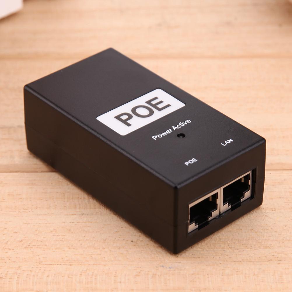 Poe Voeding Dc Adapter 24V 0.5A 24W Desktop Poe Power Injector Ethernet Adapter Cctv Surveillance