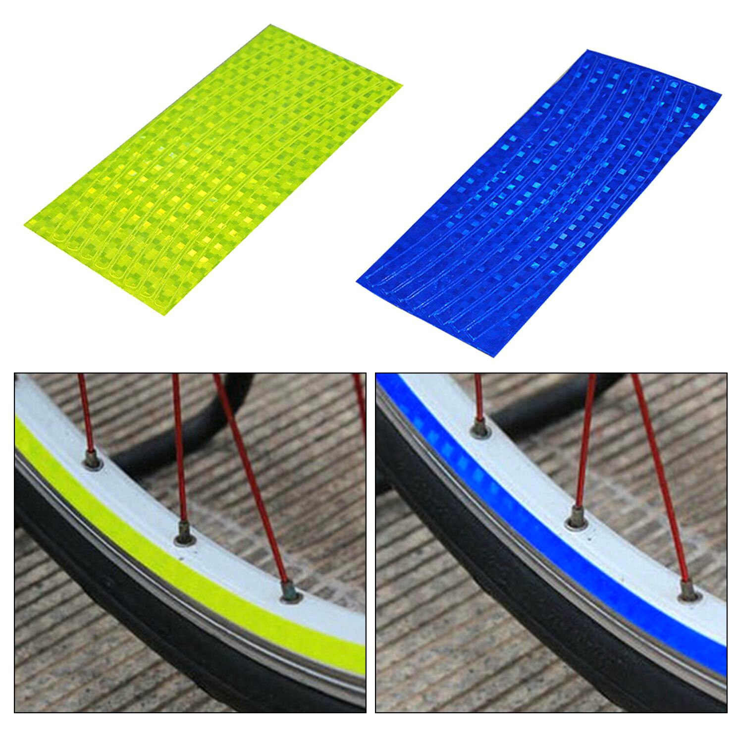 Fiets Reflecterende Strip Stickers Road Waarschuwing Strip-Stijl Decoratie Film Veilig Motorfiets Baby Auto Weerspiegelen Road Veiligheid Tape